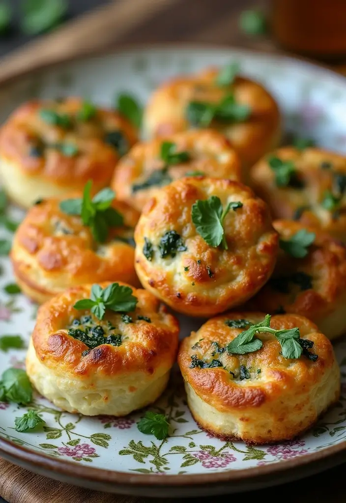 30 High Tea Menu Ideas for an Elegant Gathering 17 30 High Tea Menu Ideas for an Elegant Gathering - 17. Savory Spinach and Feta Puffs