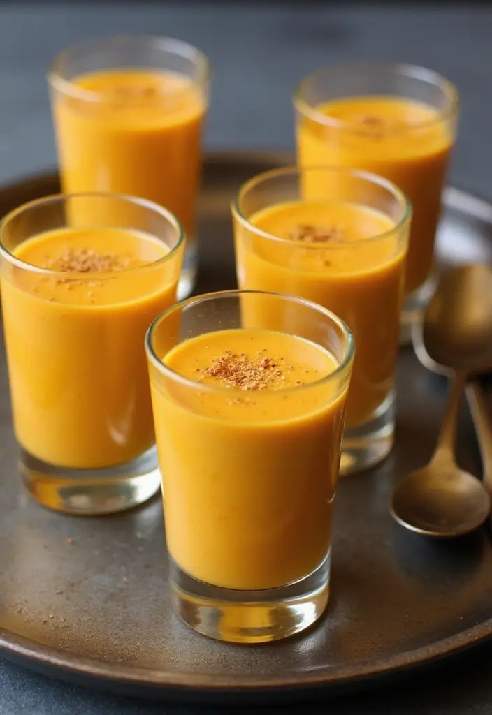 30 High Tea Menu Ideas for an Elegant Gathering 26 30 High Tea Menu Ideas for an Elegant Gathering - 26. Butternut Squash Soup Shots