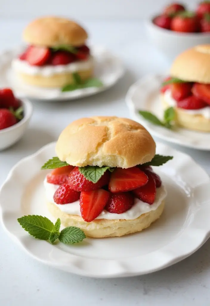 30 High Tea Menu Ideas for an Elegant Gathering 29 30 High Tea Menu Ideas for an Elegant Gathering - 29. Strawberry Shortcakes