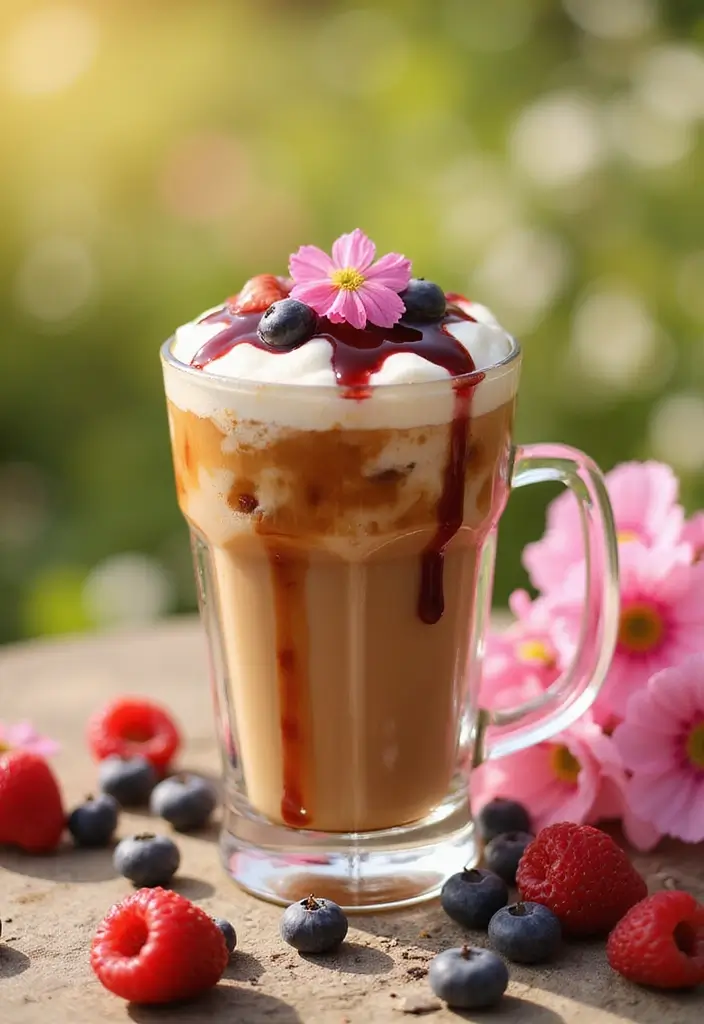 30 Iced Coffee Drinks That Are Refreshing and Delicious 18 30 Iced Coffee Drinks That Are Refreshing and Delicious - 18. Iced Coffee with Berry Syrup