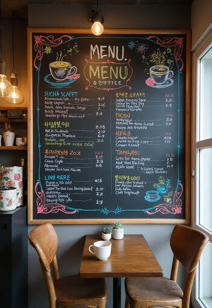 30 Korean Coffee Shop Aesthetic Ideas You’ll Want to Visit 17 30 Korean Coffee Shop Aesthetic Ideas You’ll Want to Visit - 17. Interactive Menu Boards