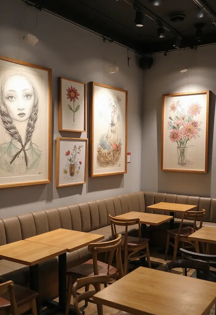 30 Korean Coffee Shop Aesthetic Ideas You’ll Want to Visit 27 30 Korean Coffee Shop Aesthetic Ideas You’ll Want to Visit - 27. Community Artwork