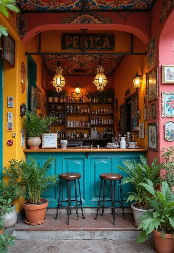 30 Mexican Coffee Bar Ideas Full of Flavor and Charm 12 30 Mexican Coffee Bar Ideas Full of Flavor and Charm - 12. Colorful Decor for a Mexican Coffee Bar