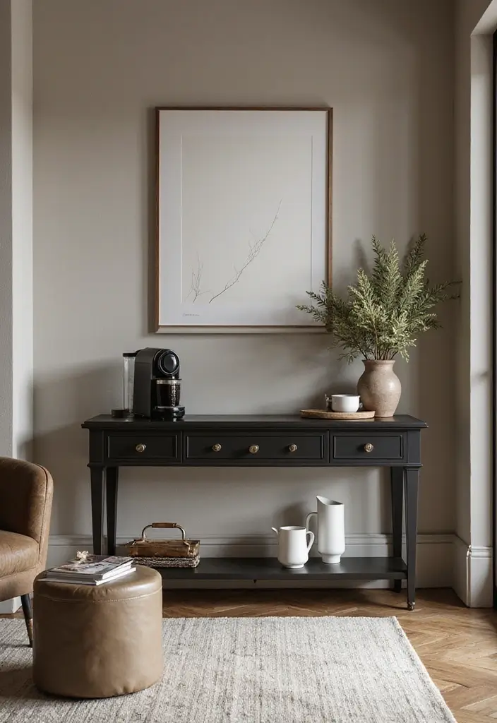 30 Nespresso Coffee Bar Setups That Look Modern 29. Elegant Dining Room Coffee Bar