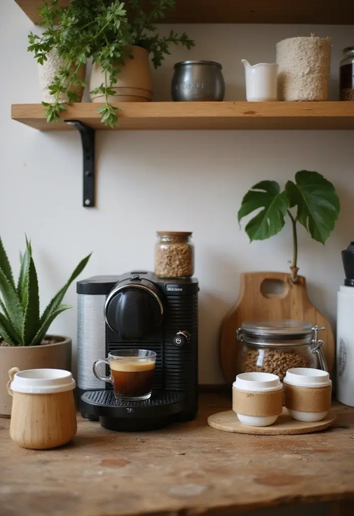 30 Nespresso Coffee Bar Setups That Look Modern 30. Eco Friendly Coffee Bar
