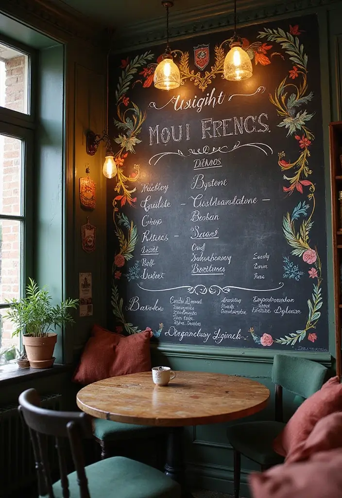 30 Paris Coffee Shop Aesthetic Ideas That Feel Dreamy 8. Handwritten Menus on Chalkboards