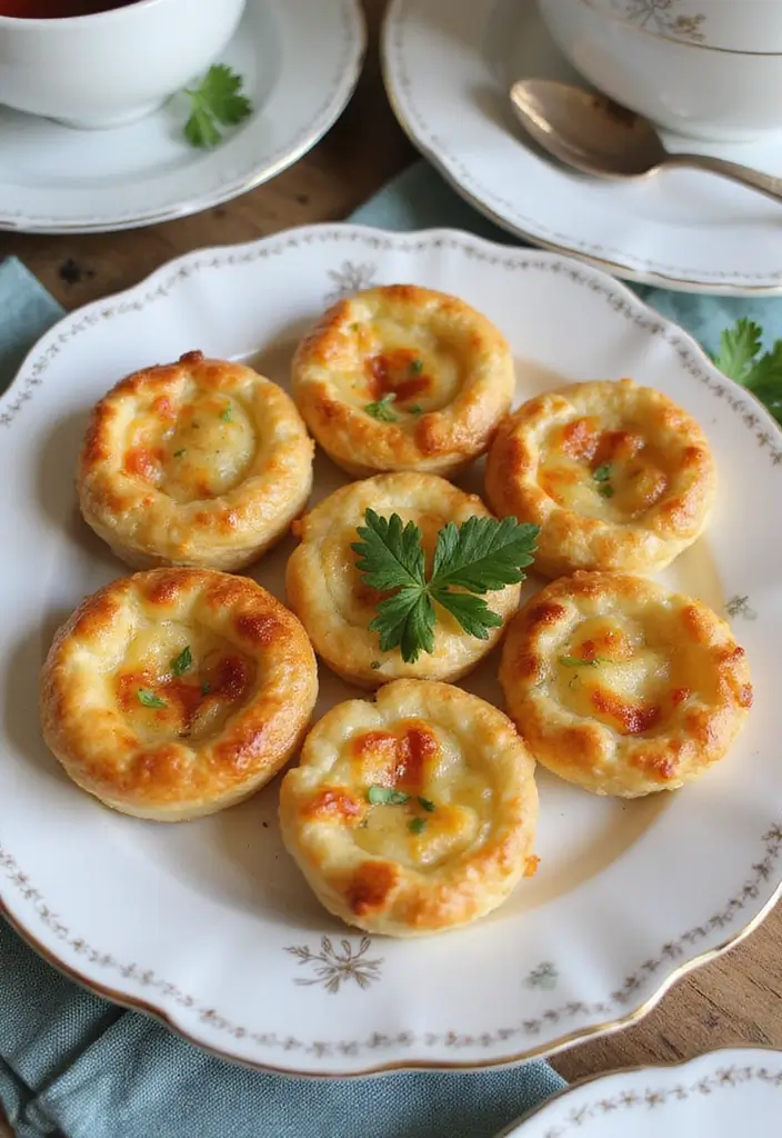 30 Savory Tea Party Food Ideas Guests Will Love 1 30 Savory Tea Party Food Ideas Guests Will Love - 1. Mini Quiches with Spinach and Feta
