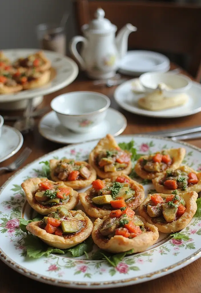 30 Savory Tea Party Food Ideas Guests Will Love 3 30 Savory Tea Party Food Ideas Guests Will Love - 3. Roasted Vegetable Tartlets
