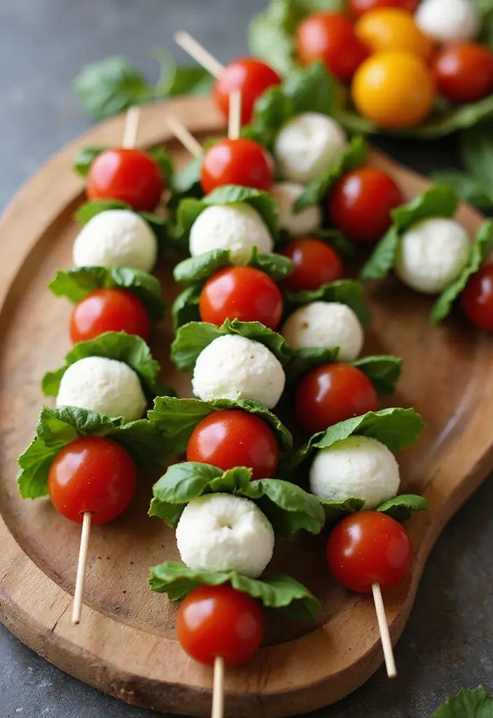 30 Savory Tea Party Food Ideas Guests Will Love 5 30 Savory Tea Party Food Ideas Guests Will Love - 5. Caprese Skewers