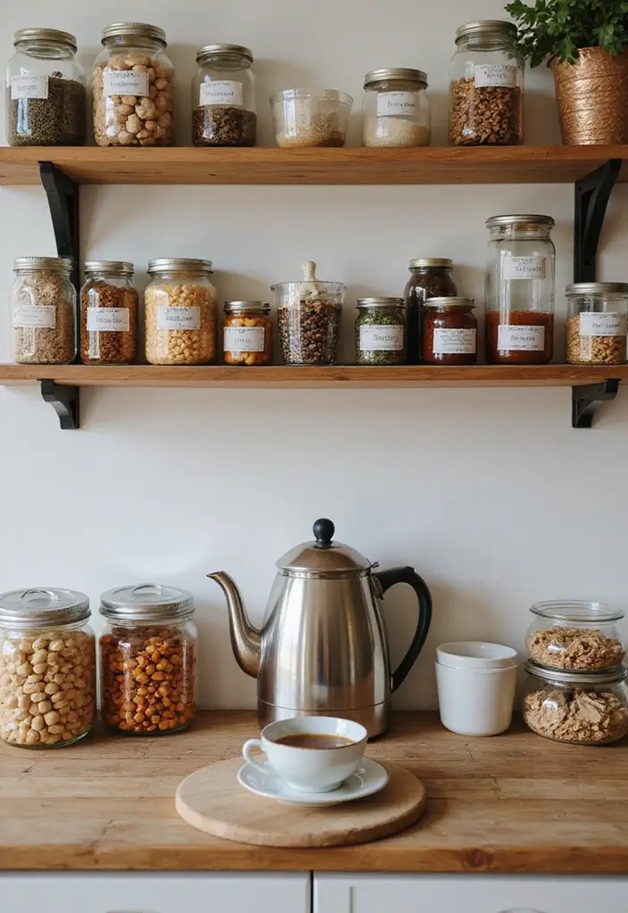 30 Tea Bar Ideas That Look Modern and Stylish 12 30 Tea Bar Ideas That Look Modern and Stylish - 12. Functional Family Tea Bar