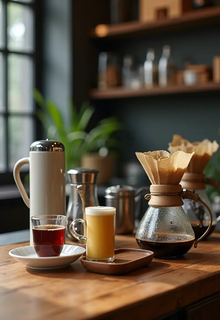 30 Tea Bar Ideas That Look Modern and Stylish 13 30 Tea Bar Ideas That Look Modern and Stylish - 13. Tea and Coffee Blend Bar