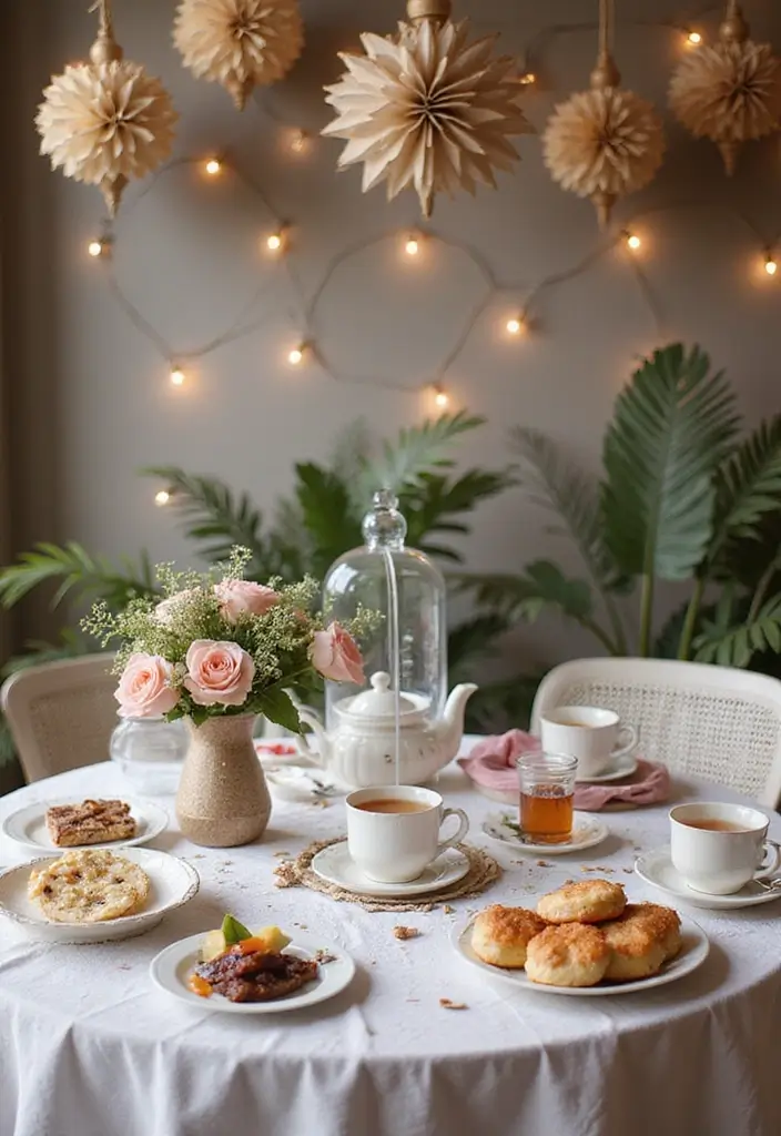 30 Tea Bar Ideas That Look Modern and Stylish 14 30 Tea Bar Ideas That Look Modern and Stylish - 14. Themed Tea Party Setup