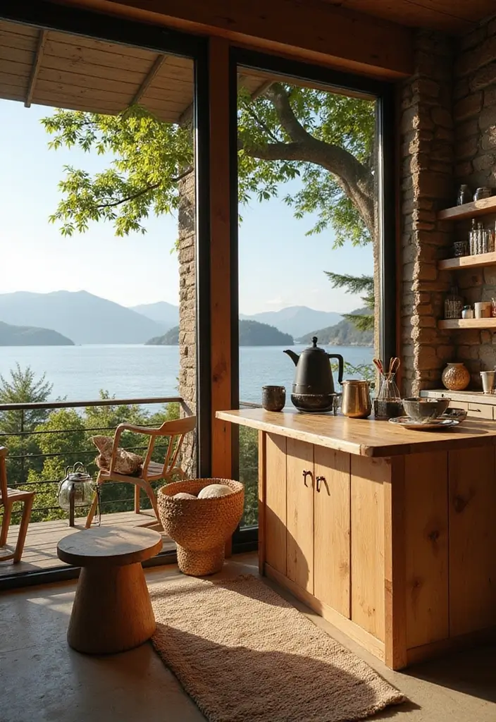 30 Tea Bar Ideas That Look Modern and Stylish 16 30 Tea Bar Ideas That Look Modern and Stylish - 16. Tea Bar with a View