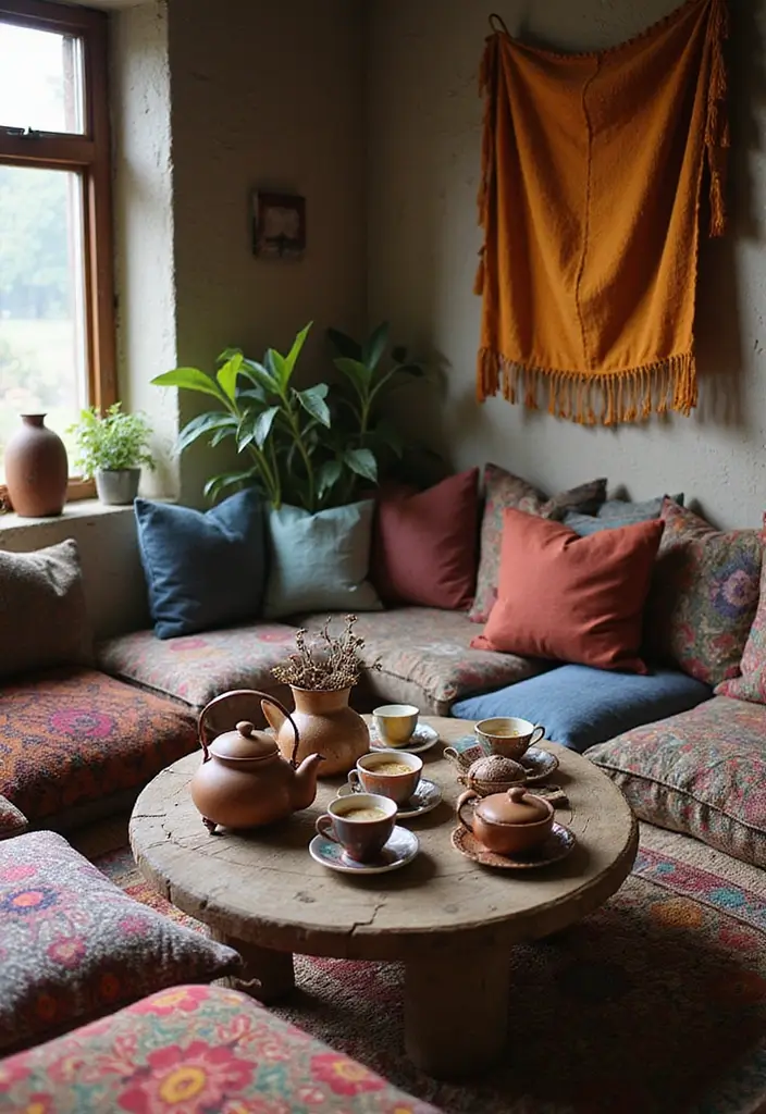 30 Tea Bar Ideas That Look Modern and Stylish 7 30 Tea Bar Ideas That Look Modern and Stylish - 7. Chill Bohemian Vibe