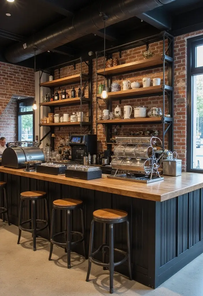 30 Tea Bar Ideas That Look Modern and Stylish 8 30 Tea Bar Ideas That Look Modern and Stylish - 8. Modern Industrial Design