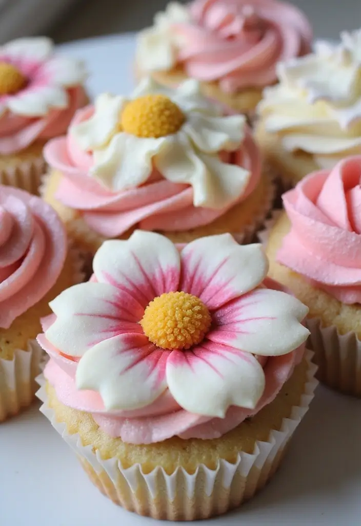 30 Tea Party Brunch Ideas That Guests Will Never Forget 10. Floral themed Cupcakes
