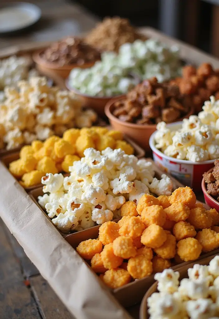 30 Tea Party Brunch Ideas That Guests Will Never Forget 22. Gourmet Popcorn Bar
