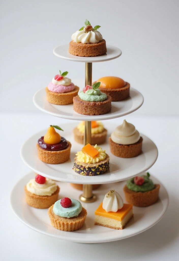 30 Tea Party Brunch Ideas That Guests Will Never Forget 27. Miniature Desserts