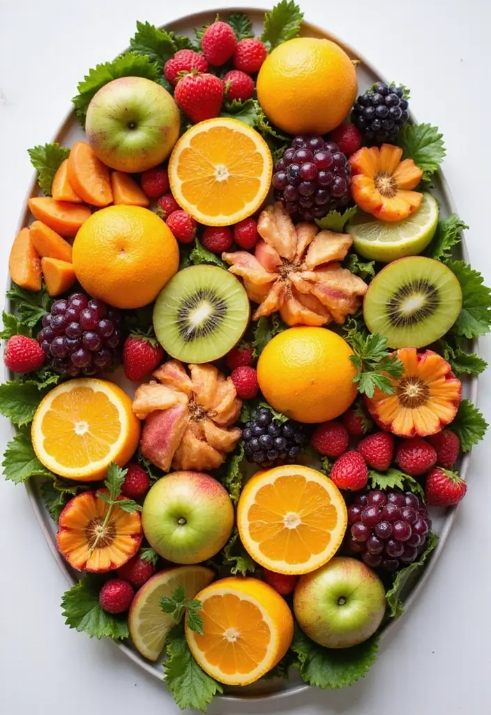 30 Tea Party Brunch Ideas That Guests Will Never Forget 4. Fresh Fruit Display