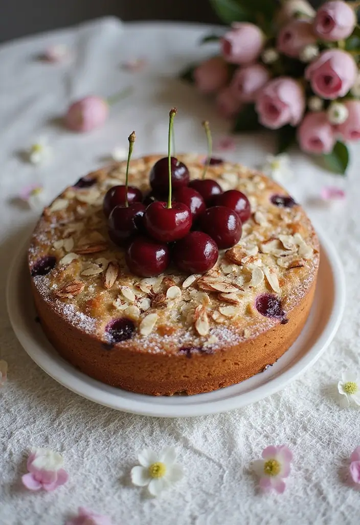 30 Tea Party Cakes That Are Beautiful and Delicious 18 30 Tea Party Cakes That Are Beautiful and Delicious - 18. Cherry Almond Cake