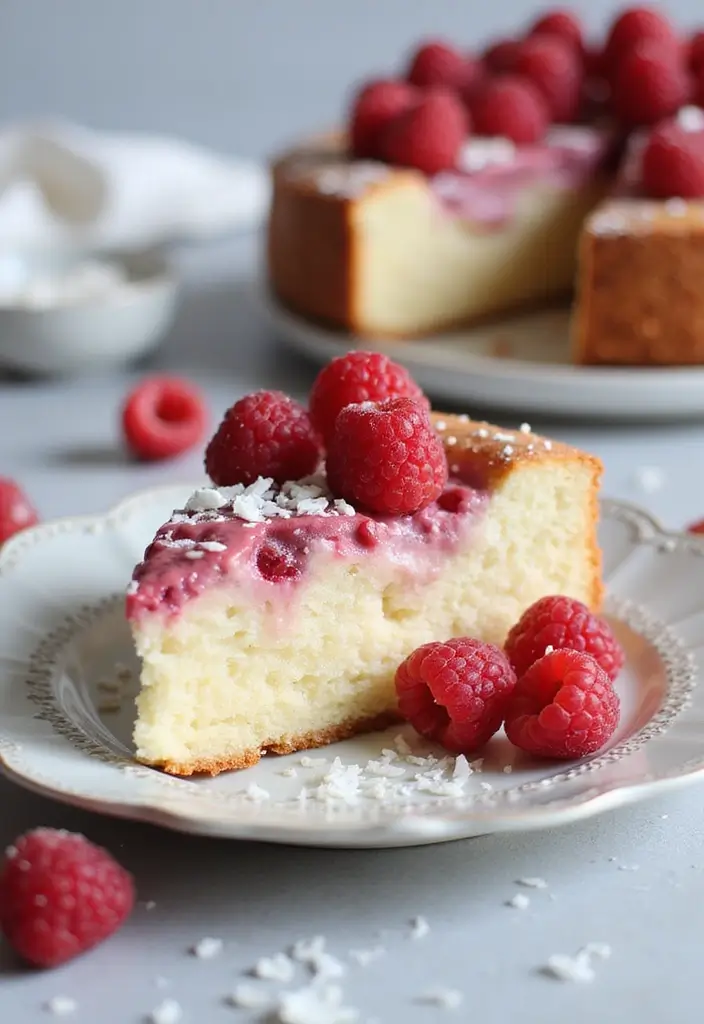 30 Tea Party Cakes That Are Beautiful and Delicious 4 30 Tea Party Cakes That Are Beautiful and Delicious - 4. Raspberry Coconut Cake