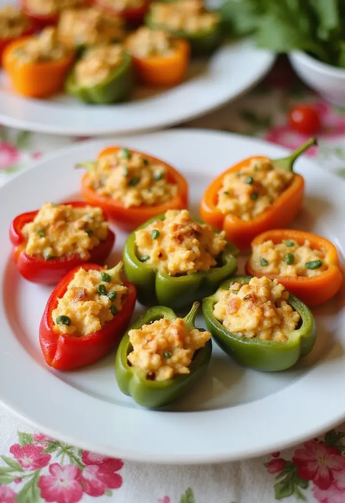 30 Tea Party Food Ideas That Look Pretty and Tasty 12 30 Tea Party Food Ideas That Look Pretty and Tasty - 12. Stuffed Mini Peppers