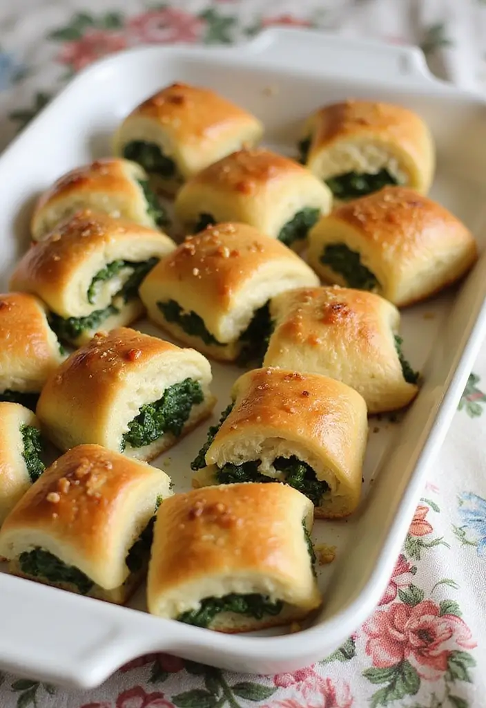 30 Tea Party Food Ideas That Look Pretty and Tasty 20 30 Tea Party Food Ideas That Look Pretty and Tasty - 20. Vegan Spinach and Feta Rolls