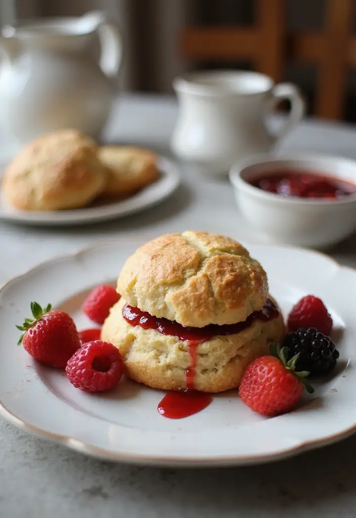 30 Tea Party Food Ideas That Look Pretty and Tasty 27 30 Tea Party Food Ideas That Look Pretty and Tasty - 27. Vegan Scones with Jam