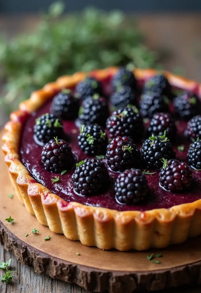 30 Tea Party Foods That Will Wow Every Guest 16 30 Tea Party Foods That Will Wow Every Guest - 16. Blackberry Thyme Tart