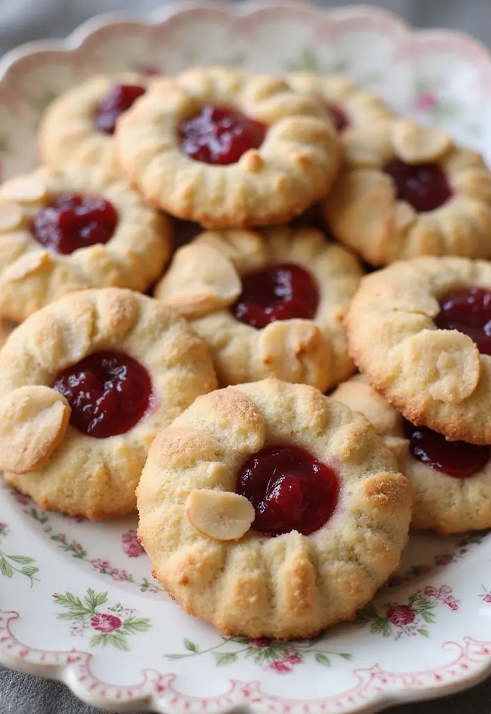 30 Tea Party Foods That Will Wow Every Guest 17 30 Tea Party Foods That Will Wow Every Guest - 17. Raspberry Almond Cookies