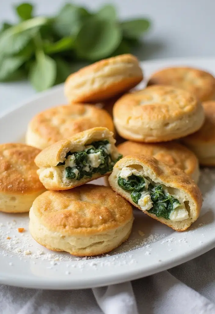 30 Tea Party Foods That Will Wow Every Guest 4 30 Tea Party Foods That Will Wow Every Guest - 4. Spinach and Vegan Feta Puffs