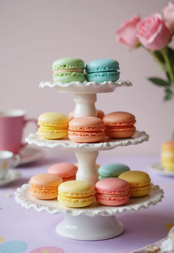 30 Tea Party Sweets That Are Adorable and Tasty 1 30 Tea Party Sweets That Are Adorable and Tasty - 1. Colorful Macarons