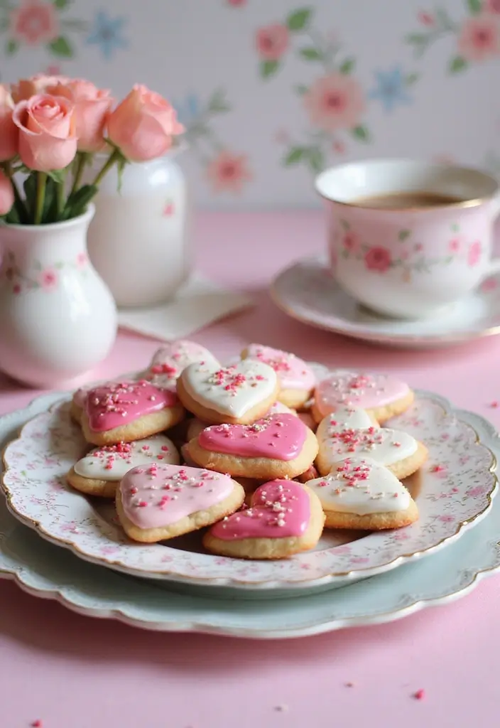 30 Tea Party Sweets That Are Adorable and Tasty 17 30 Tea Party Sweets That Are Adorable and Tasty - 17. Sweet Heart-Shaped Cookies