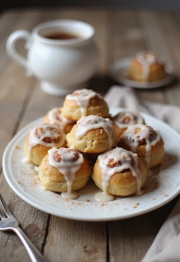 30 Tea Party Sweets That Are Adorable and Tasty 25 30 Tea Party Sweets That Are Adorable and Tasty - 25. Cinnamon Roll Bites