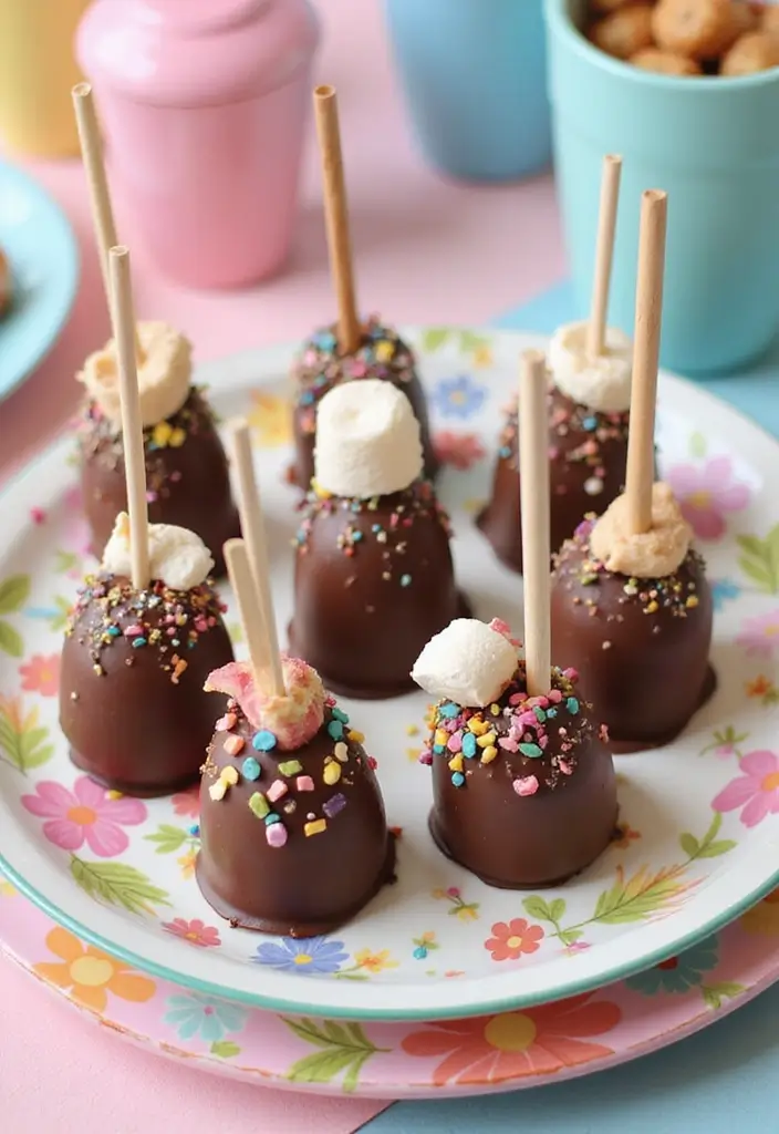 30 Tea Party Sweets That Are Adorable and Tasty 26 30 Tea Party Sweets That Are Adorable and Tasty - 26. Marshmallow Pops