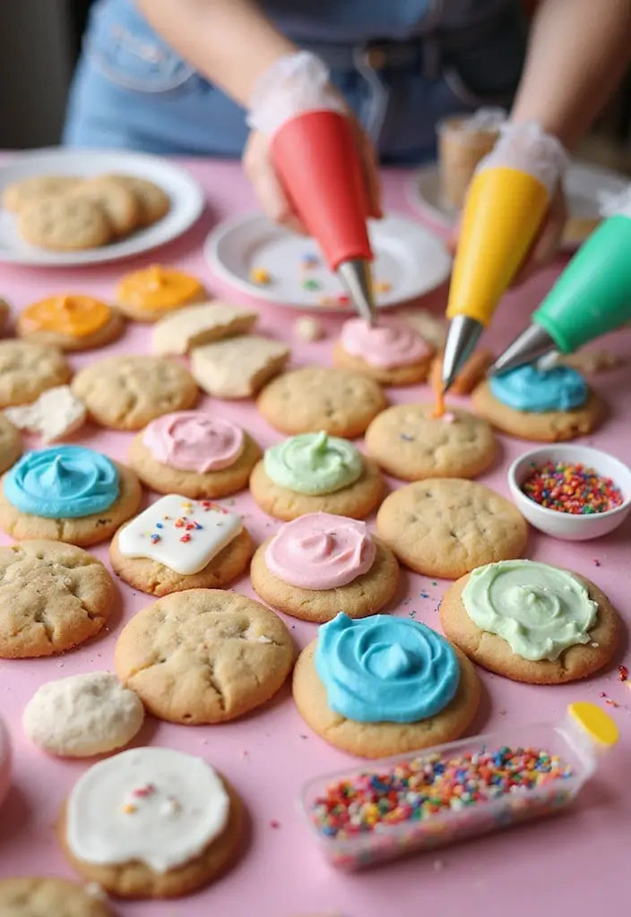 30 Tea Party Sweets That Are Adorable and Tasty 6 30 Tea Party Sweets That Are Adorable and Tasty - 6. Cookie Decorating Station