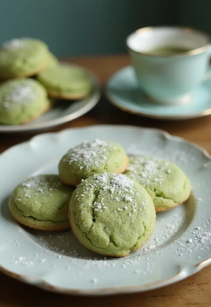 30 Tea Time Snacks That Pair Perfectly with a Cup of Tea 10 30 Tea Time Snacks That Pair Perfectly with a Cup of Tea - 10. Matcha Green Tea Cookies