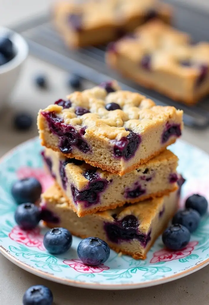 30 Tea Time Snacks That Pair Perfectly with a Cup of Tea 23 30 Tea Time Snacks That Pair Perfectly with a Cup of Tea - 23. Almond and Blueberry Breakfast Bars
