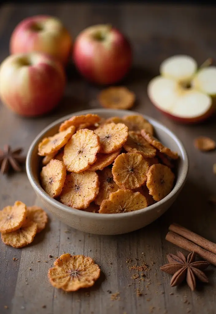 30 Tea Time Snacks That Pair Perfectly with a Cup of Tea 26 30 Tea Time Snacks That Pair Perfectly with a Cup of Tea - 26. Spiced Apple Chips