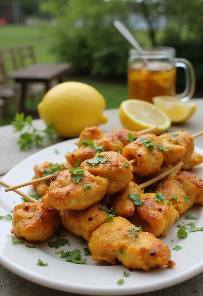 30 Tea Time Snacks That Pair Perfectly with a Cup of Tea 29 30 Tea Time Snacks That Pair Perfectly with a Cup of Tea - 29. Honey Mustard Chicken Skewers