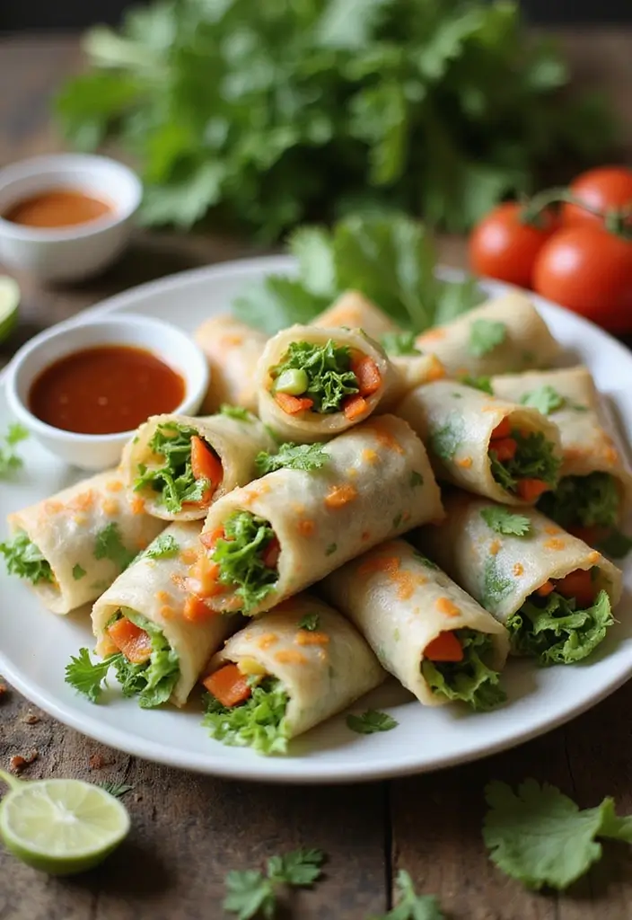 30 Tea Time Snacks That Pair Perfectly with a Cup of Tea 30 30 Tea Time Snacks That Pair Perfectly with a Cup of Tea - 30. Veggie Spring Rolls
