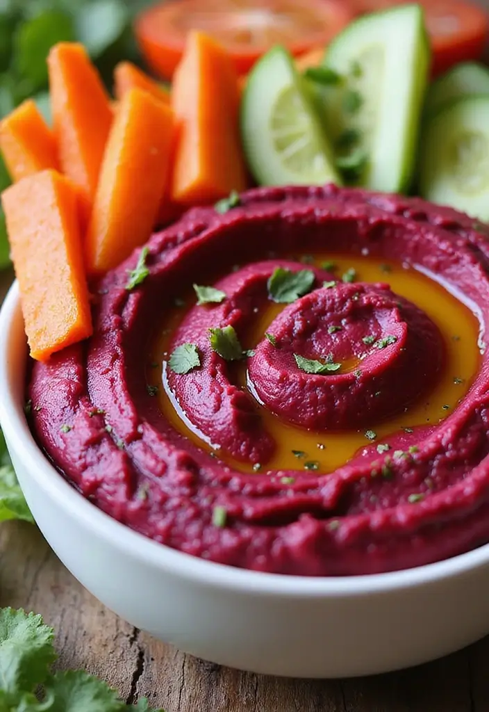 30 Tea Time Snacks That Pair Perfectly with a Cup of Tea 9 30 Tea Time Snacks That Pair Perfectly with a Cup of Tea - 9. Beetroot Hummus