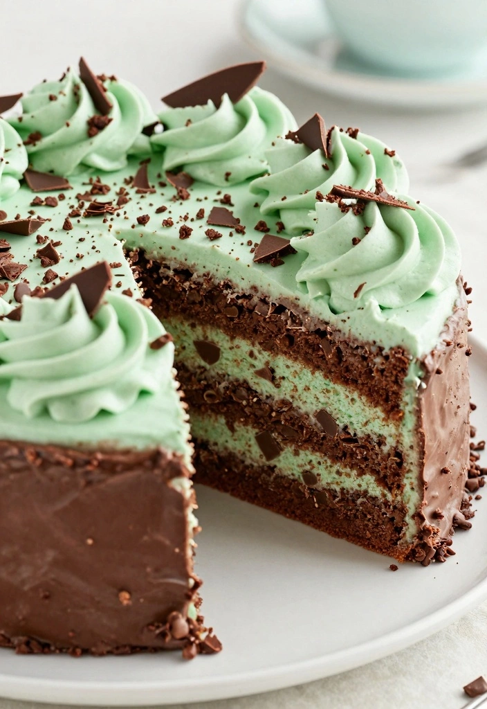 10 9x13 Cake Recipes for Simple Crowd Friendly Desserts - 10. Chocolate Mint Sheet Cake