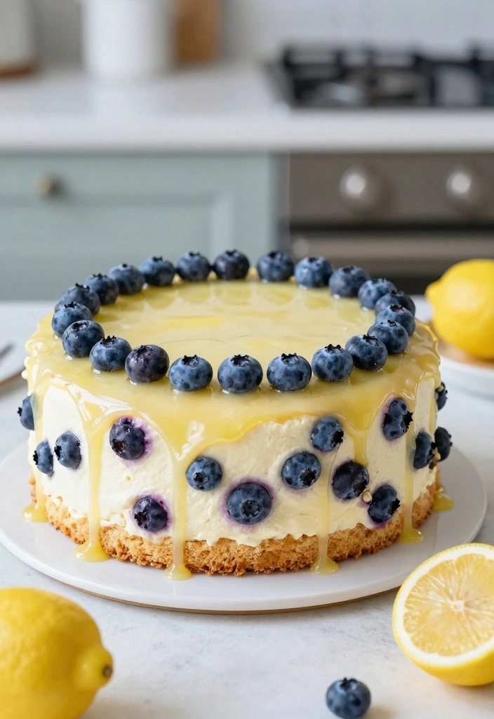 10 9x13 Cake Recipes for Simple Crowd Friendly Desserts - 2. Lemon Blueberry Sheet Cake