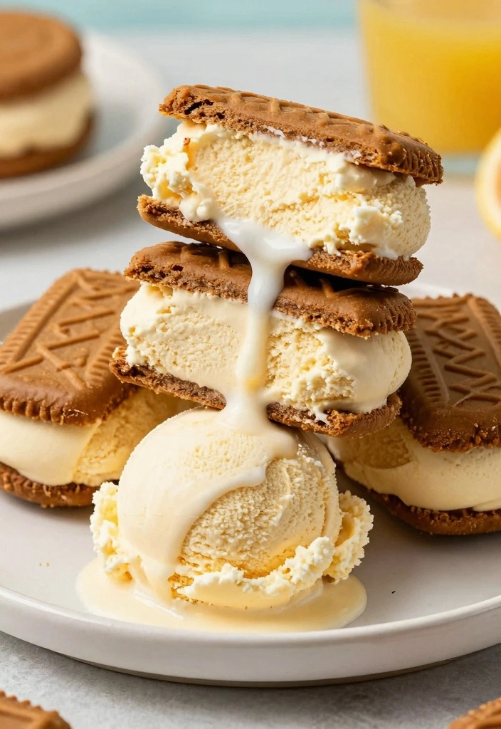 10 Biscoff Cookie Recipes for Rich Spiced Sweetness - 9. Biscoff Ice Cream Sandwiches