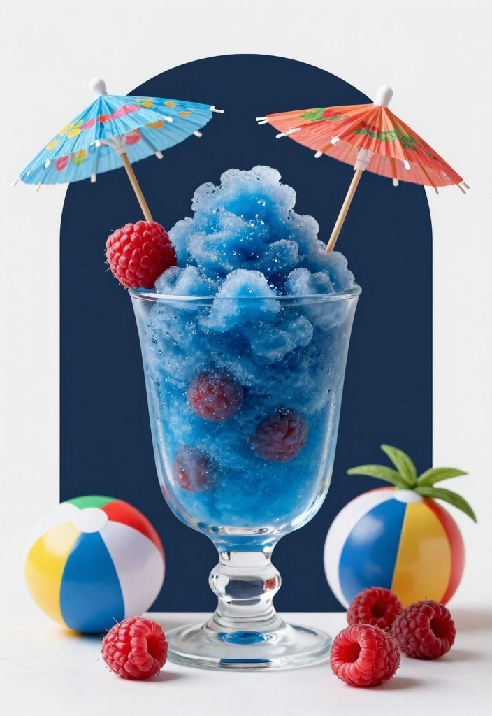 10 Blue Cocktail Recipes for Vibrant Eye Catching Drinks - 9. Blue Raspberry Slush