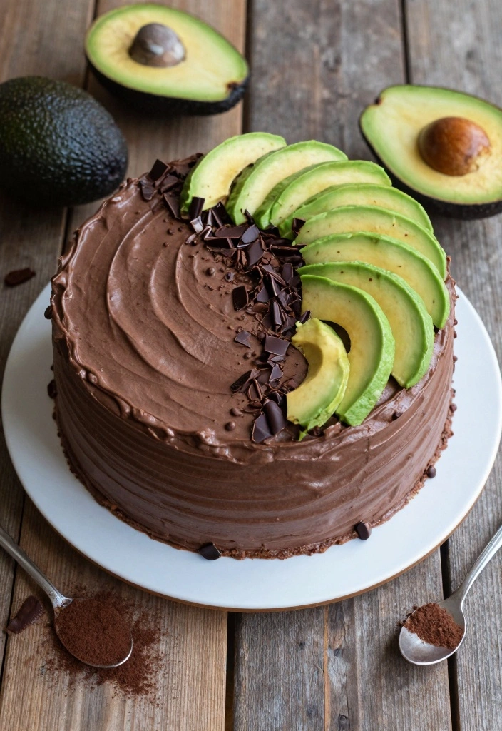 10 Cool Cake Recipes for Fun Creative Desserts - 2. Chocolate Avocado Cake