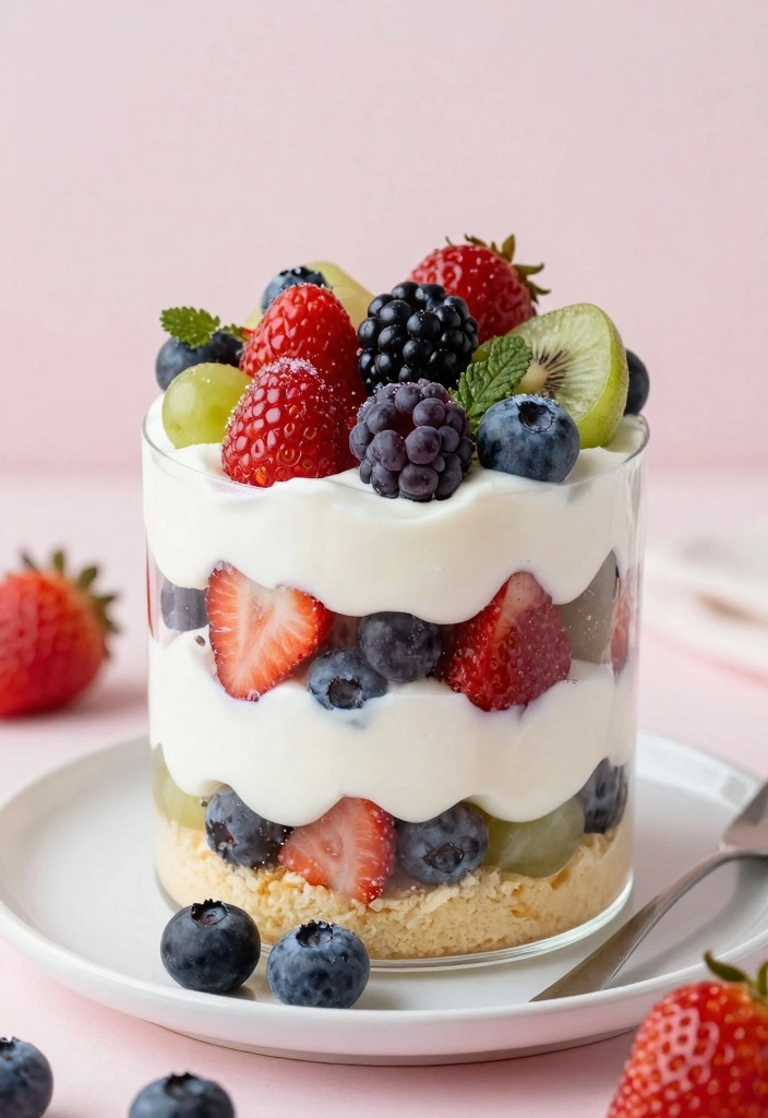 10 Cool Cake Recipes for Fun Creative Desserts - 3. Fruit and Yogurt Parfait Cake