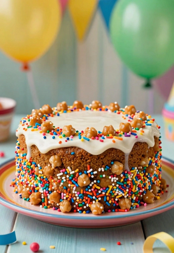 10 Cool Cake Recipes for Fun Creative Desserts - 4. Funfetti Chickpea Cake