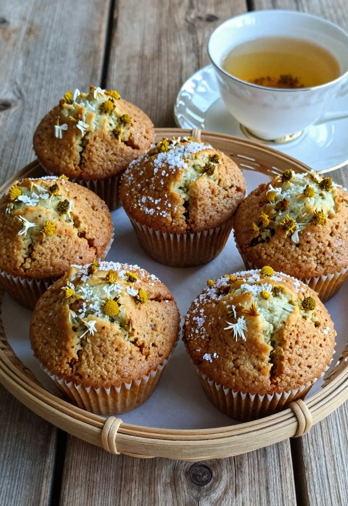 10 Cottagecore Baking Recipes With Cozy Vintage Vibes - 3. Chamomile Infused Muffins